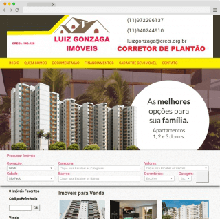 Site Luiz Gonzaga Imóveis