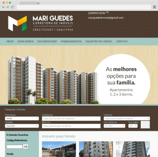 Site Mari Guedes Imóveis